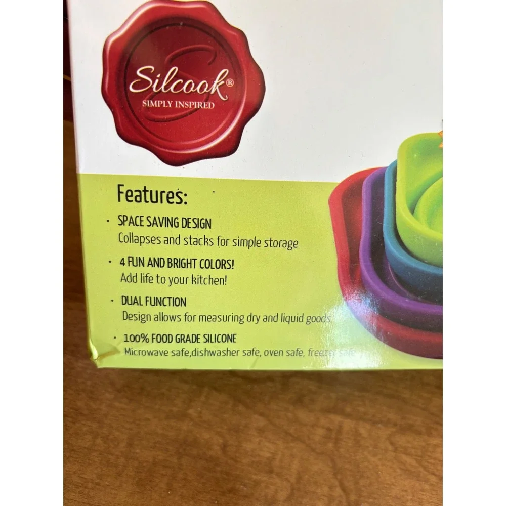 Silcook Stack Ems‎ Collapsible Silicone Measuring Cups 8 Pc Multicolor